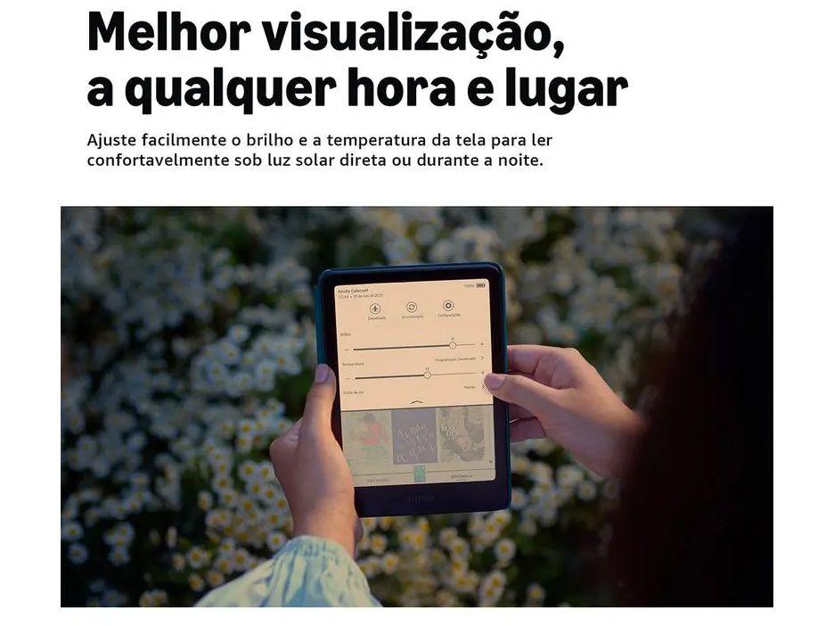 Kindle Colorsoft Amazon 7" 16GB 300ppi Wi-Fi à Prova de Água Preto - 11