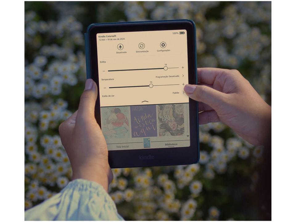 Kindle Colorsoft Amazon 7" 16GB 300ppi Wi-Fi à Prova de Água Preto - 8