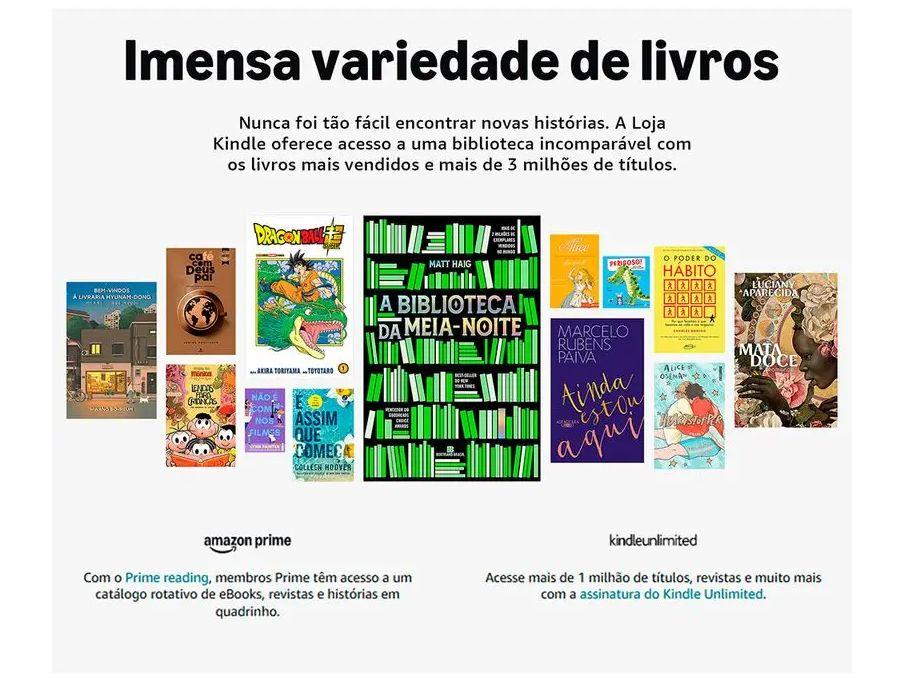 Kindle Colorsoft Amazon 7" 16GB 300ppi Wi-Fi à Prova de Água Preto - 14