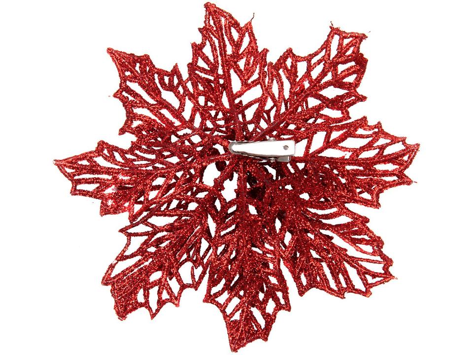 Kit 2 Enfeites para Árvore de Natal Flor - 3