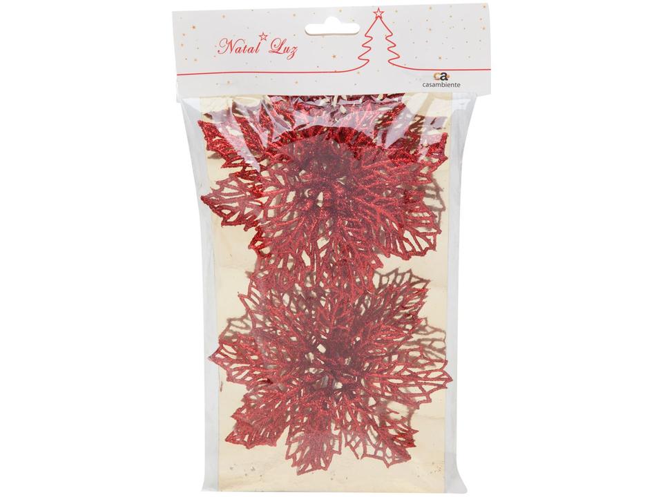 Kit 2 Enfeites para Árvore de Natal Flor - 5