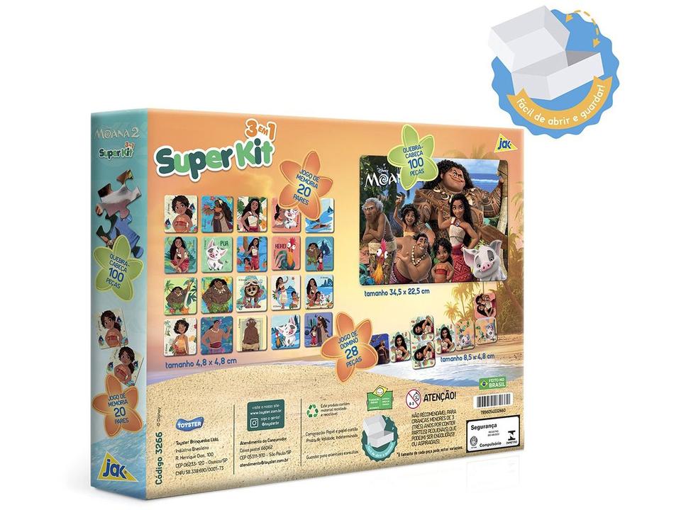 Kit 3 Jogos Moana 2 Toyster Jak 3 em 1 - 10