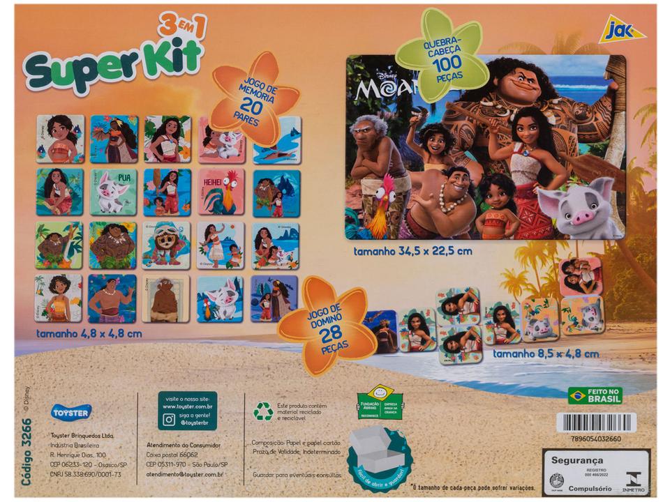 Kit 3 Jogos Moana 2 Toyster Jak 3 em 1 - 9