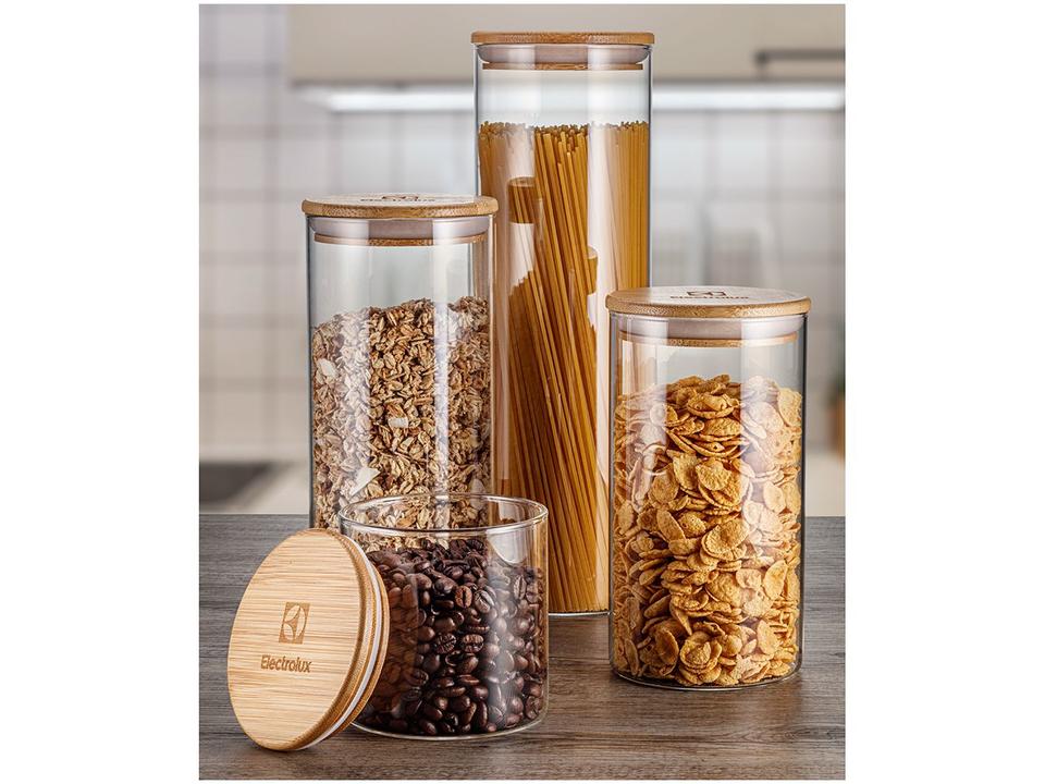 Kit 4 Potes Vidro Porta Mantimentos Herméticos Electrolux - 3