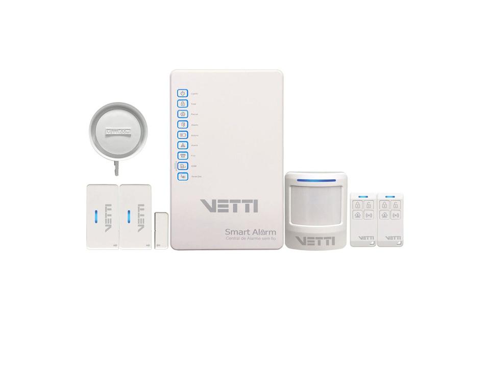 Kit Alarme Residencial/Comercial Vetti - com Discador de Linha Fixa Smart 3 Sensores