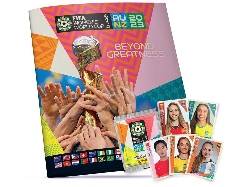 Kit Álbum de Figurinhas Copa do Mundo Feminina Austrália 2023 com 10 Pacotes de Figurinhas Panini - 4