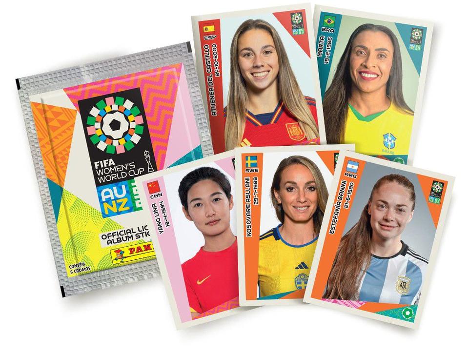 Kit Álbum de Figurinhas Copa do Mundo Feminina Austrália 2023 com 10 Pacotes de Figurinhas Panini - 2