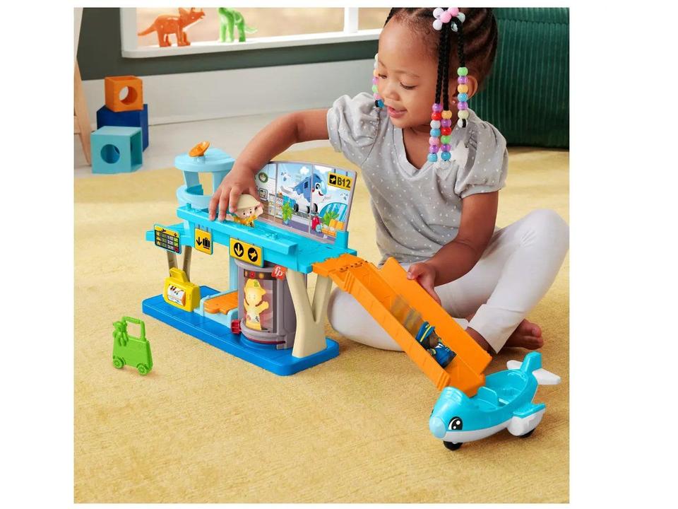 Kit Aventuras no Aeroporto Little People Mattel - 1