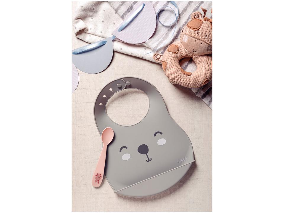 Kit Babador de Silicone Tramontina Coelho Le Petit com Colher - 1