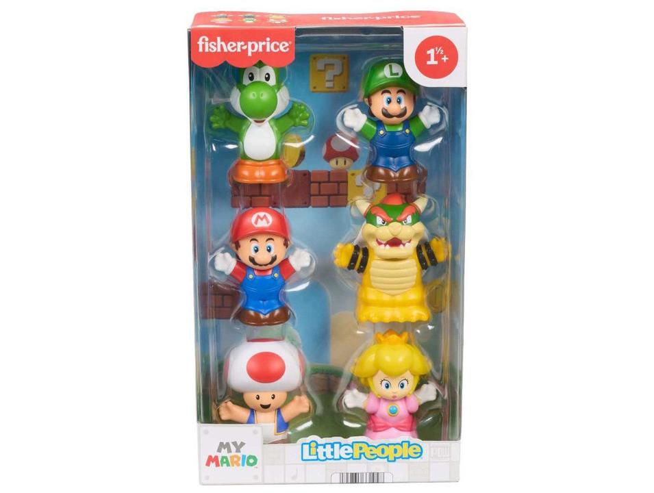 Kit Bonecos do Mundo Mario Bros Little People Mattel - 6