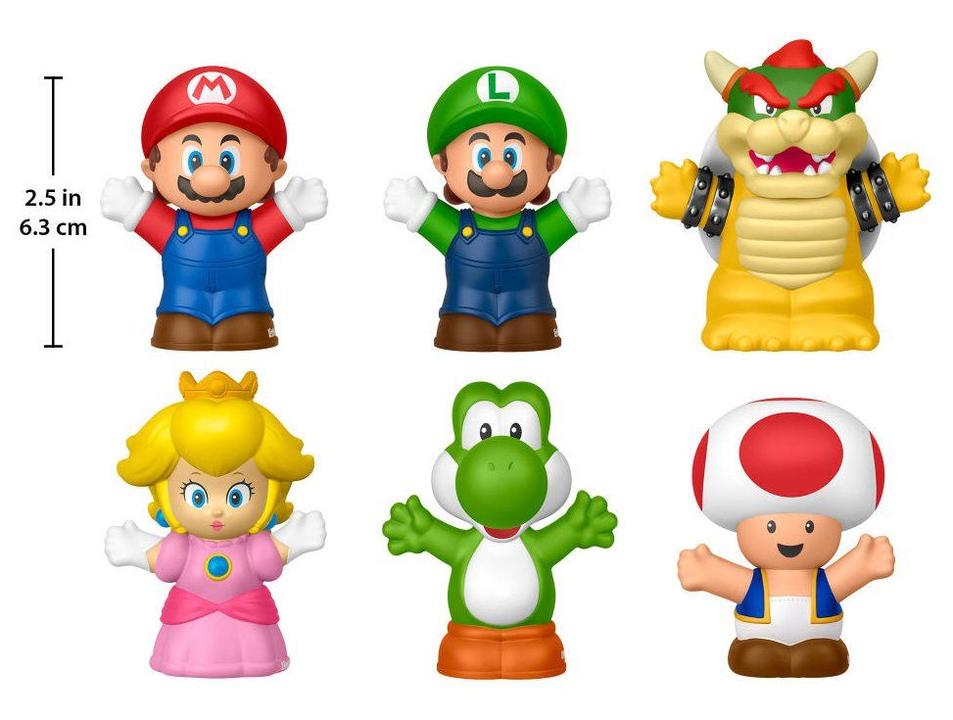 Kit Bonecos do Mundo Mario Bros Little People Mattel - 2