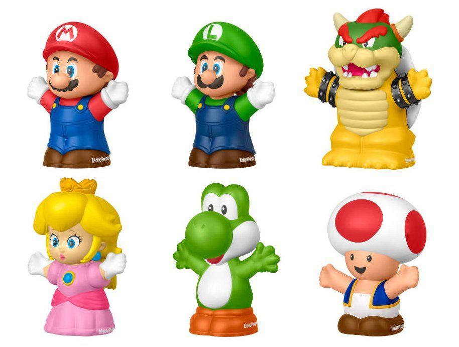 Kit Bonecos do Mundo Mario Bros Little People Mattel - 3