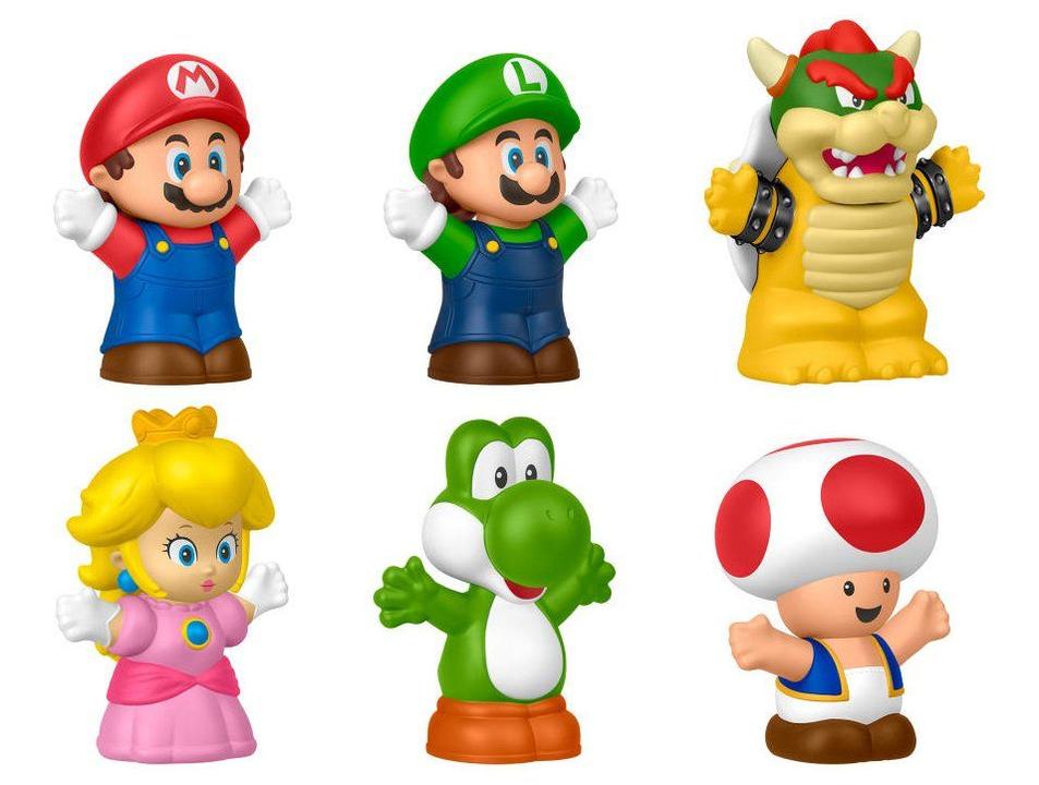 Kit Bonecos do Mundo Mario Bros Little People Mattel - 4