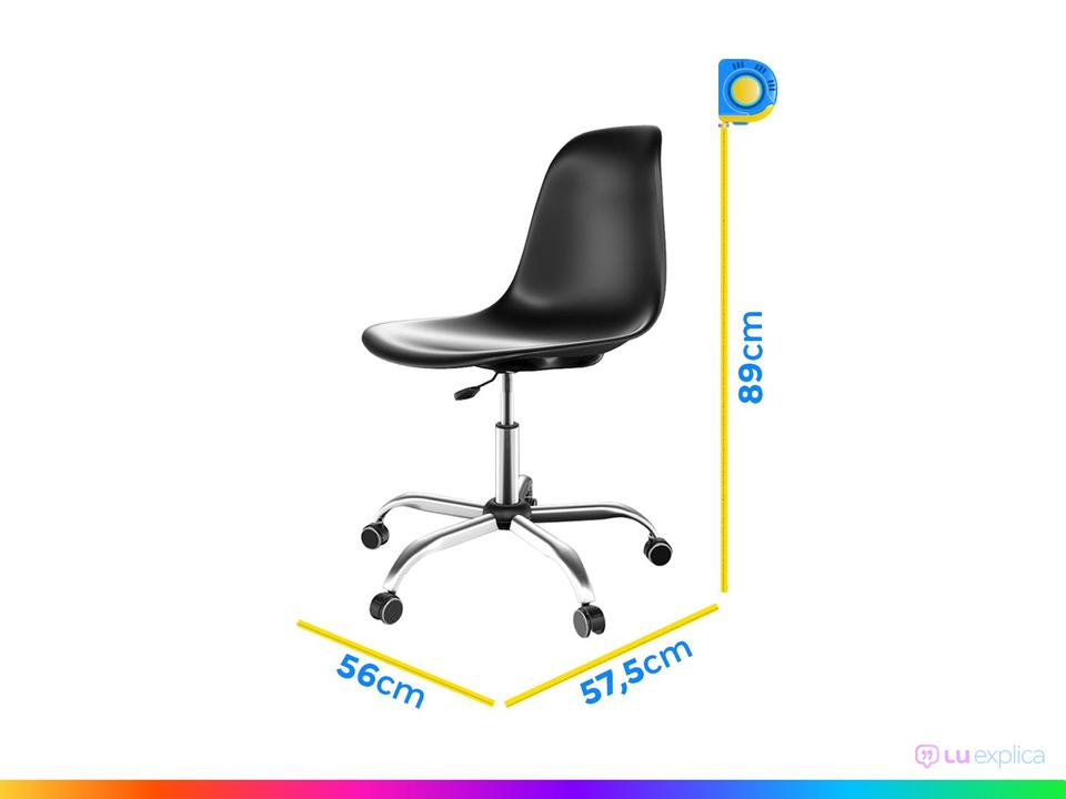 Kit Cadeira de Escritório Secretária 2 Unidades Empório Tiffany Eames Office - 5