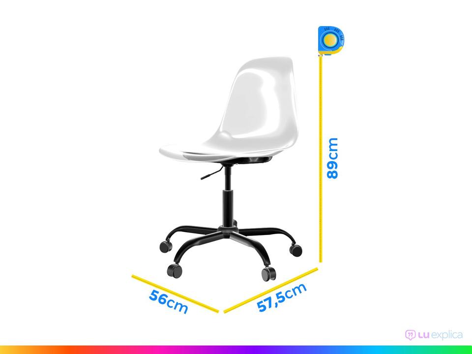 Kit Cadeira Escritório Secretária 2 Unidades Empório Tiffany Eames PC Office - 5