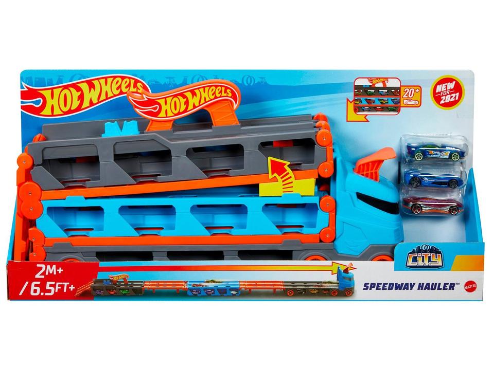 Kit Caminhão Hot Wheels Trailer Speedway Mattel - 1