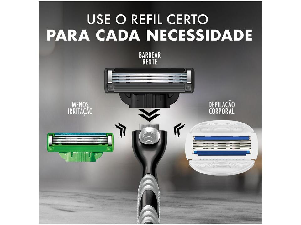 Kit Carga para Aparelho de Barbear Gillette Mach 3 Carbono 10 Unidades  com Necessaire - 5