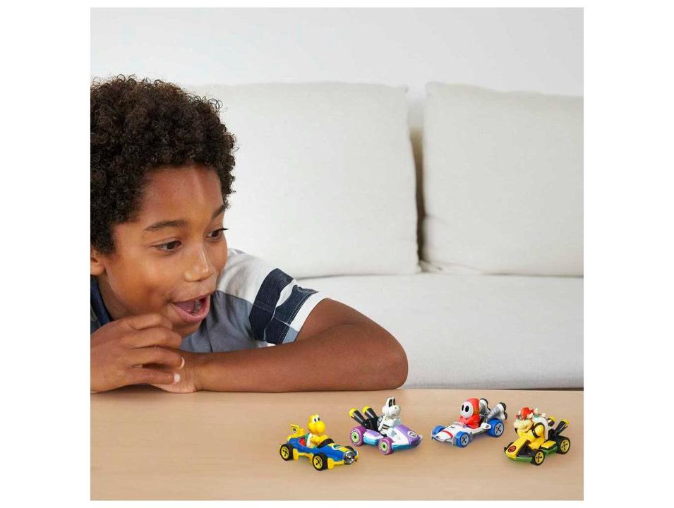 Kit com 4 Carros Surpresa Hot Wheels Mario Kart Mattel - 2