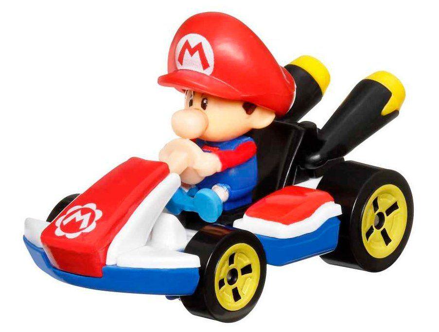 Kit com 4 Carros Surpresa Hot Wheels Mario Kart Mattel - 4