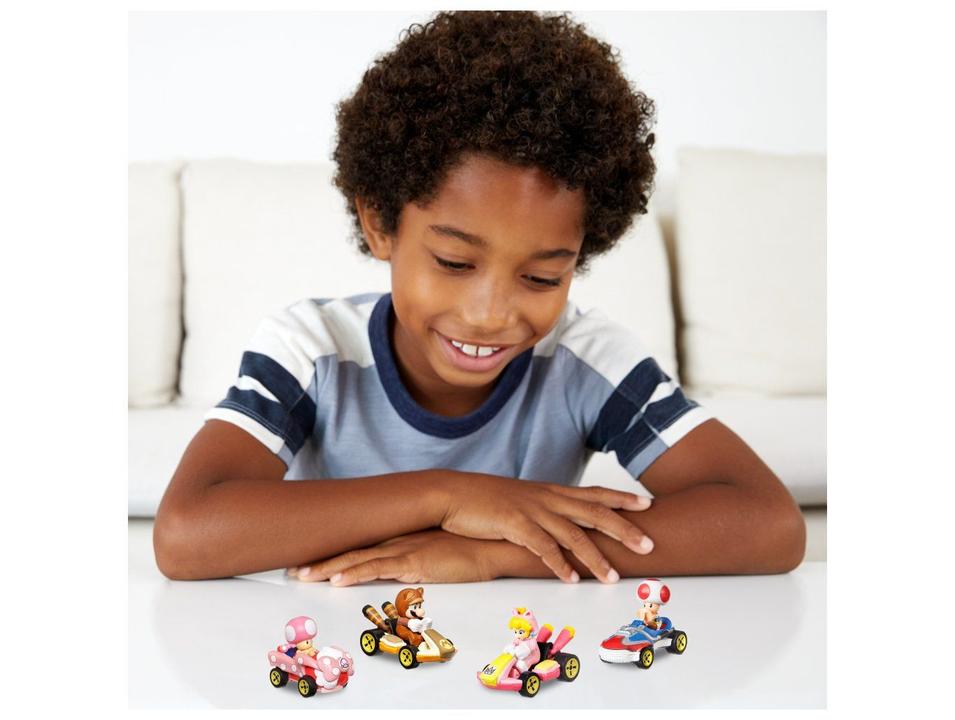 Kit com 4 Carros Surpresa Hot Wheels Mario Kart Mattel - 3