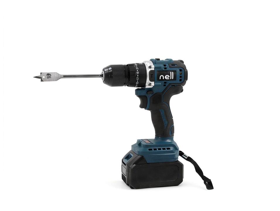 Kit de Ferramentas Nell 39 Peças 4 em 1 com Parafusadeira Martelete Rompedor/Perfurador Esmerilhadeira Chave de Impacto 2 baterias de 3.0Ah e Carregador - 11