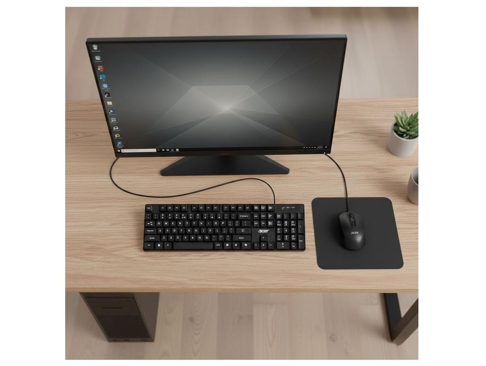 Kit de Mouse e Teclado Acer OCC300 Gen 2 Preto - 1