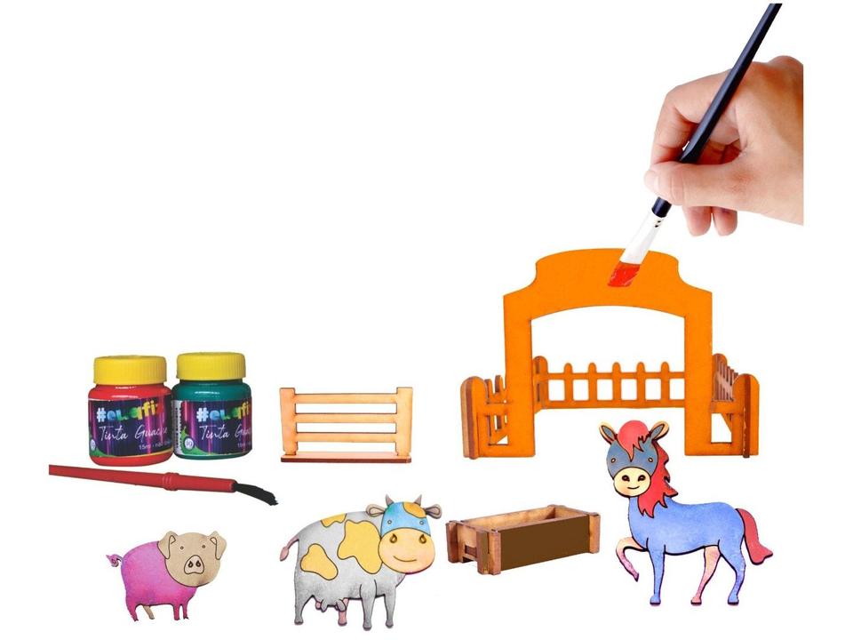 Kit de Pintura euqfiz Mini Fazendinha - 1
