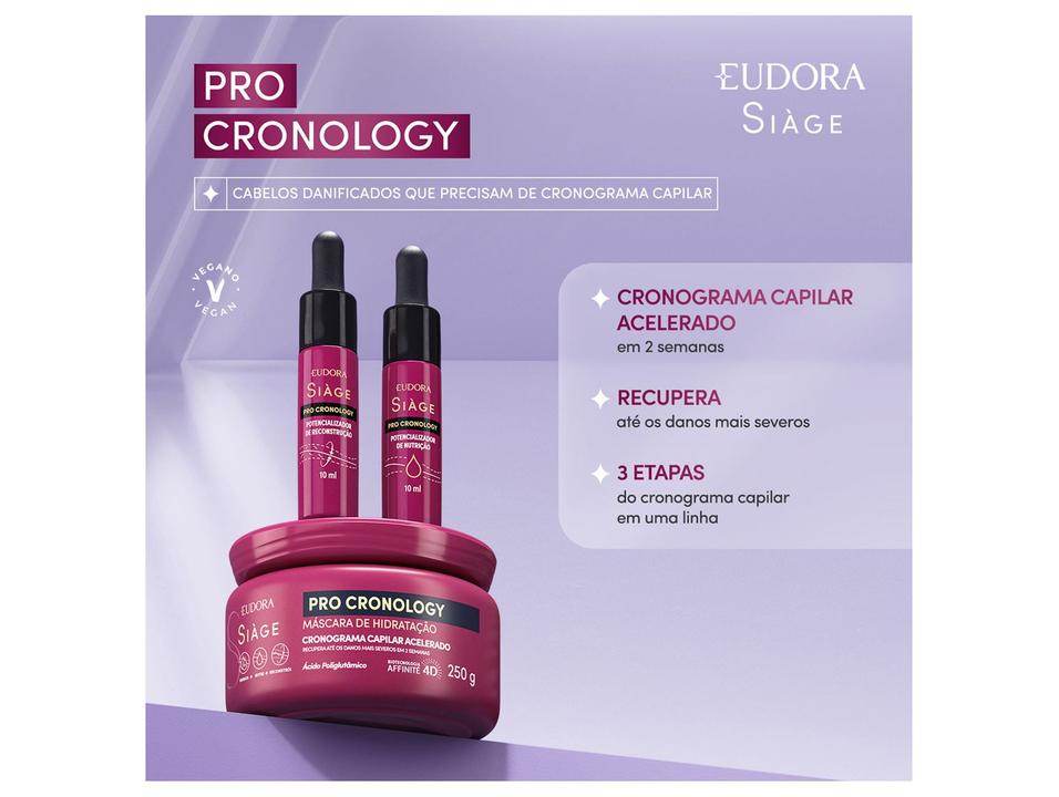 Kit de Tratamento Capilar Eudora Siàge Pro Cronology Máscara Potencializador de Nutrição Potencializador de Reconstrução - 3