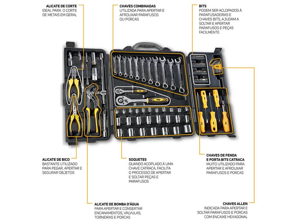 Kit Ferramentas WAP 110 Peças WF M110 - 6