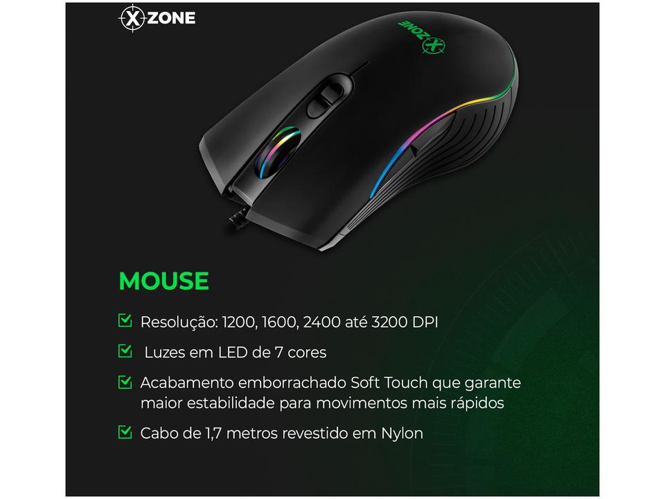Kit Gamer Teclado Mouse Headset Mouse Pad - XZONE GTC-02 - 3