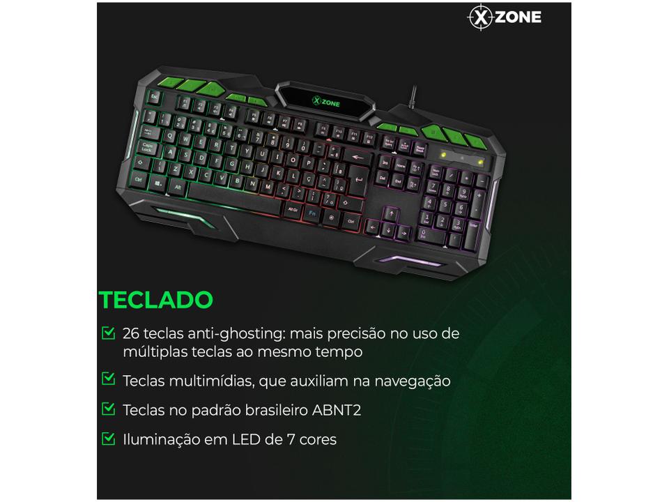 Kit Gamer Teclado Mouse Headset Mouse Pad - XZONE GTC-02 - 2
