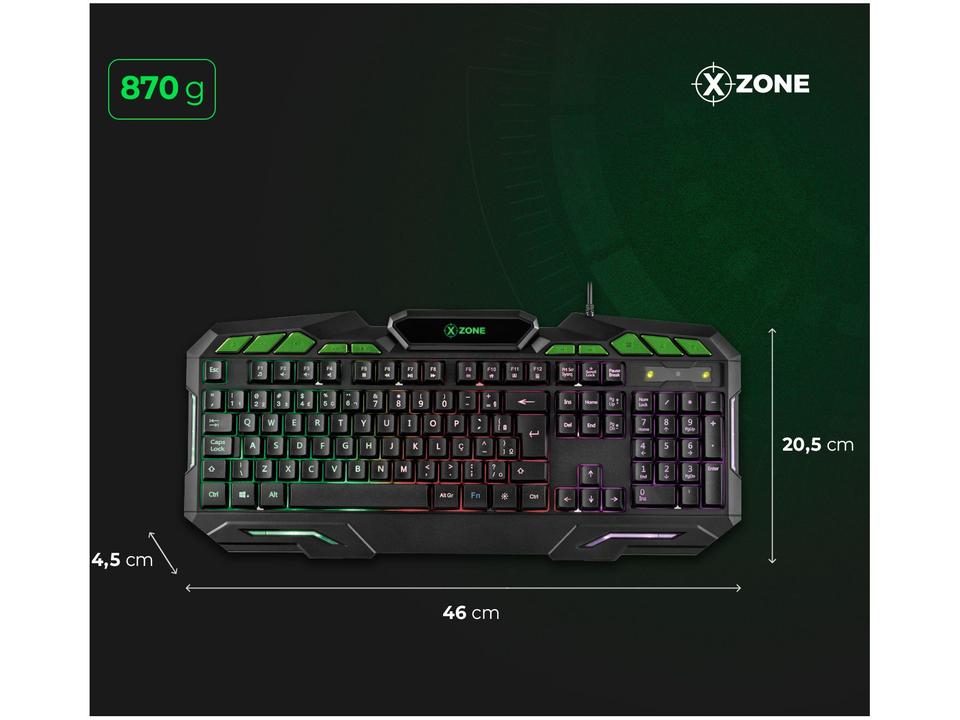 Kit Gamer Teclado Mouse Headset Mouse Pad - XZONE GTC-02 - 5