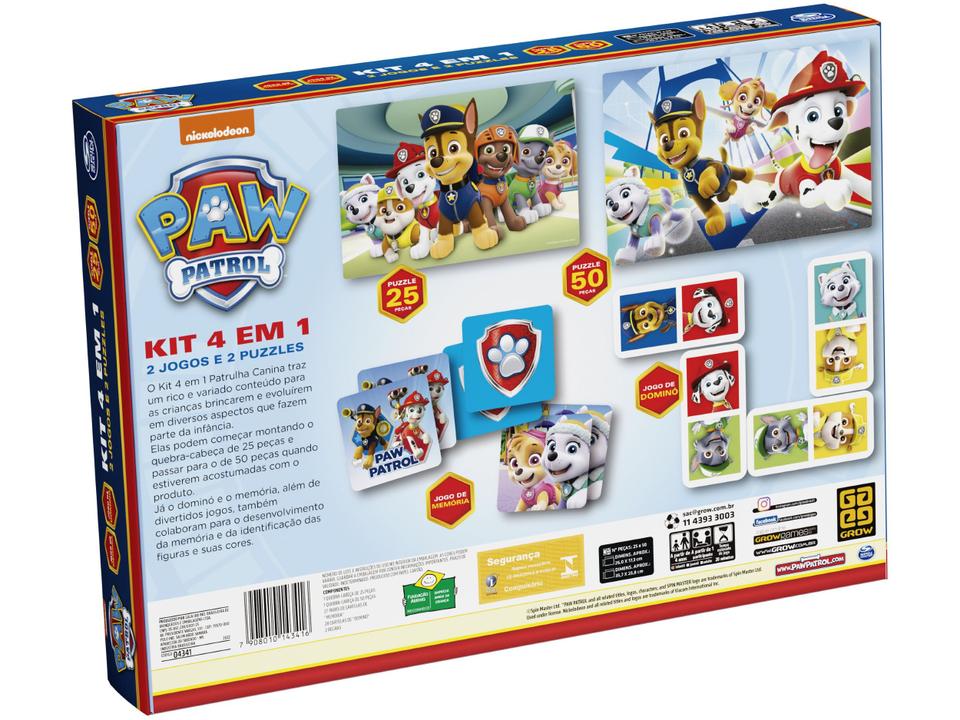 Kit Jogo Patrulha Canina Grow 4 em 1 - 5