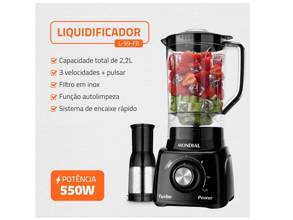 Kit KT-105-B Mondial com Liquidificador Batedeira - 4