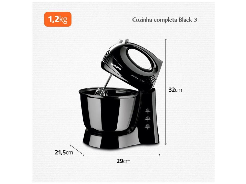 Kit KT-105-B Mondial com Liquidificador Batedeira - 8