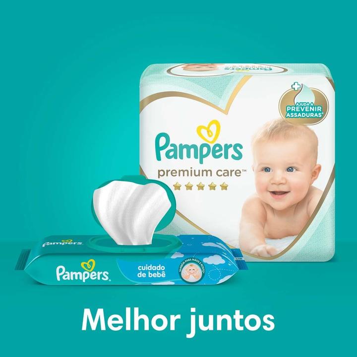 Kit Lenços Umedecidos para Limpeza Pampers Cuidado de Bebê 576 Unidades - 6