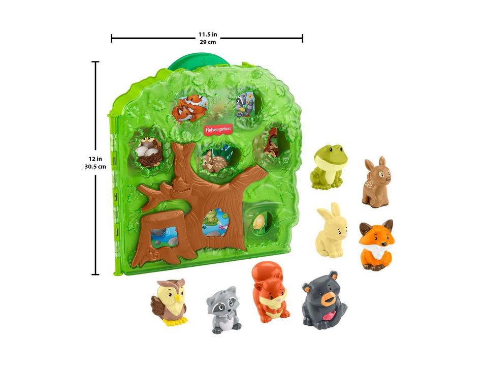 Kit Maleta Animais Floresta Little People Mattel - 6