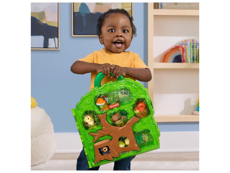 Kit Maleta Animais Floresta Little People Mattel - 3