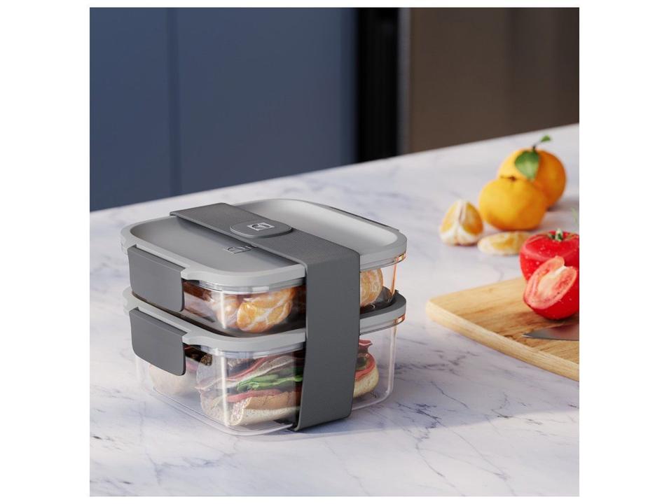 Kit Marmita Empilháveis Electrolux Lunch Box Cinza - 3