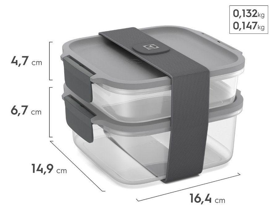 Kit Marmita Empilháveis Electrolux Lunch Box Cinza - 7