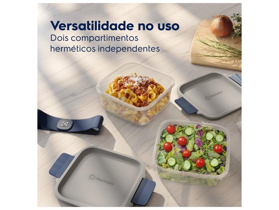 Kit Marmitas Empilháveis Electrolux Lunch Box Azul 2 Peças - 1