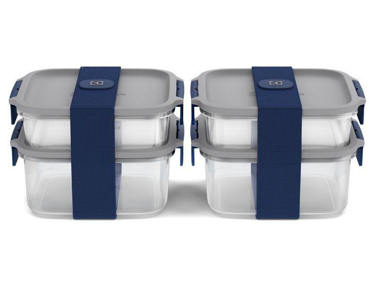 Kit Marmitas Empilháveis Electrolux Lunch Box Azul 2 Peças - 5