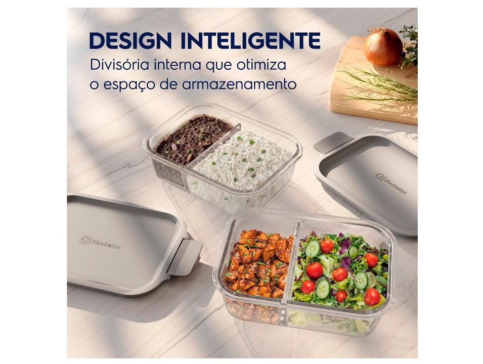 Kit Marmitas Empilháveis Electrolux Lunch Box Cinza 2 Peças - 2