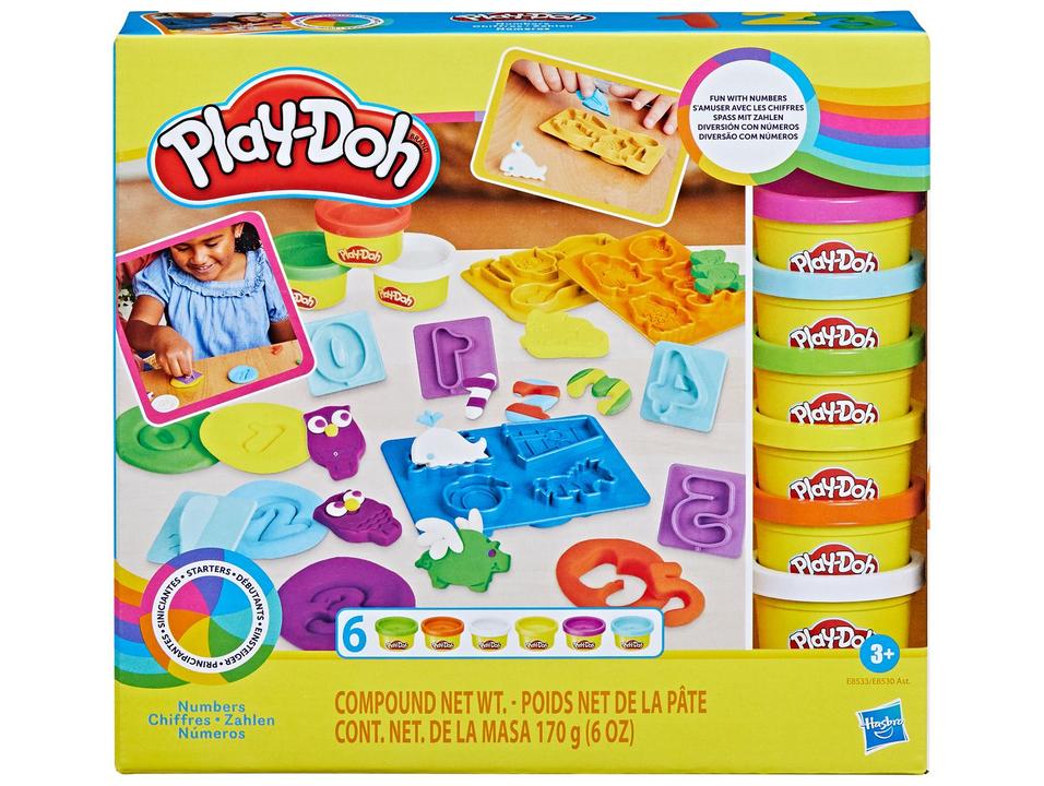 Kit Massinha Play-Doh Números Hasbro com 13 Moldes - 8