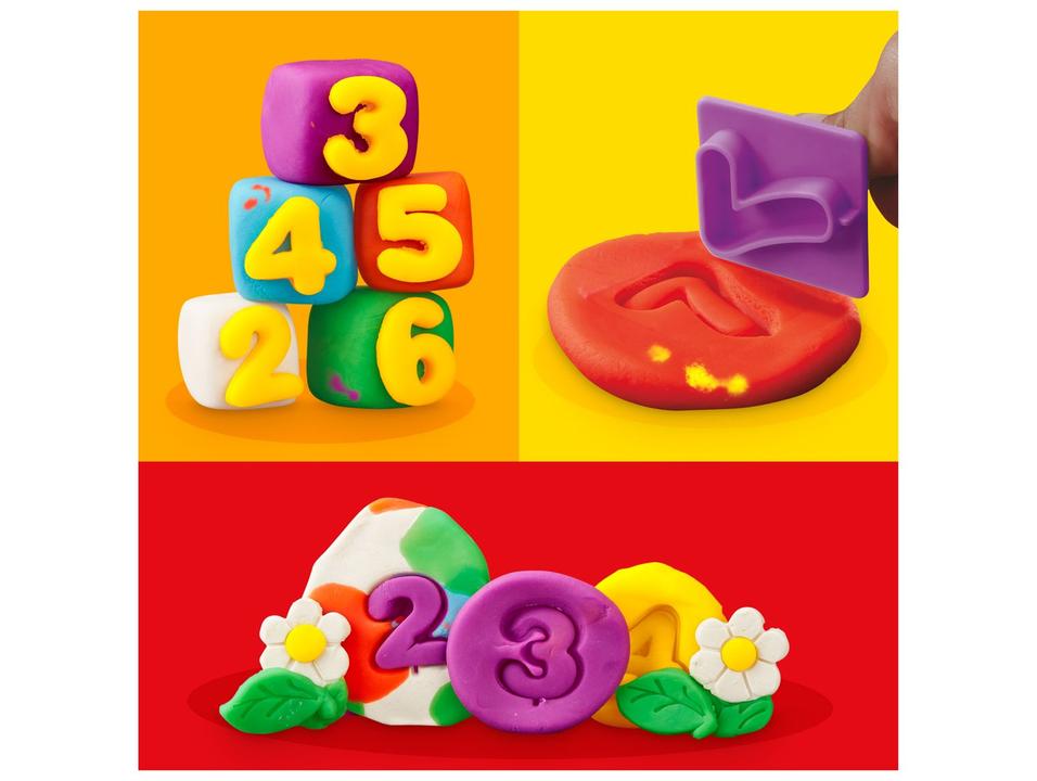 Kit Massinha Play-Doh Números Hasbro com 13 Moldes - 3