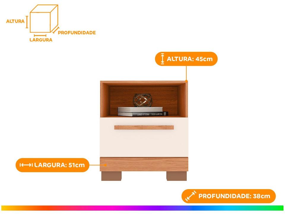 Kit Mesa de Cabeceira Moderno Éden Caemmun - 2