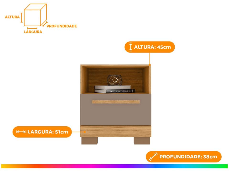 Kit Mesa de Cabeceira Moderno Éden Caemmun - 2