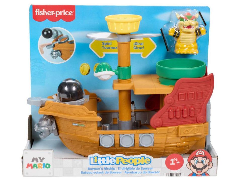 Kit Navio de Batalha do Bowser Little People Mattel - 7