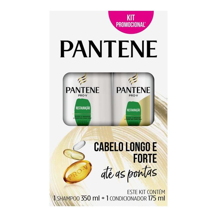 Kit Pantene PRO-V Restauração Shampoo 350ml + Condicionador 175ml - 8