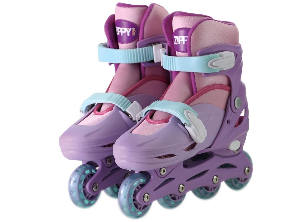 Kit Patins Infantil In Line Zippy Toys Rosa - 1